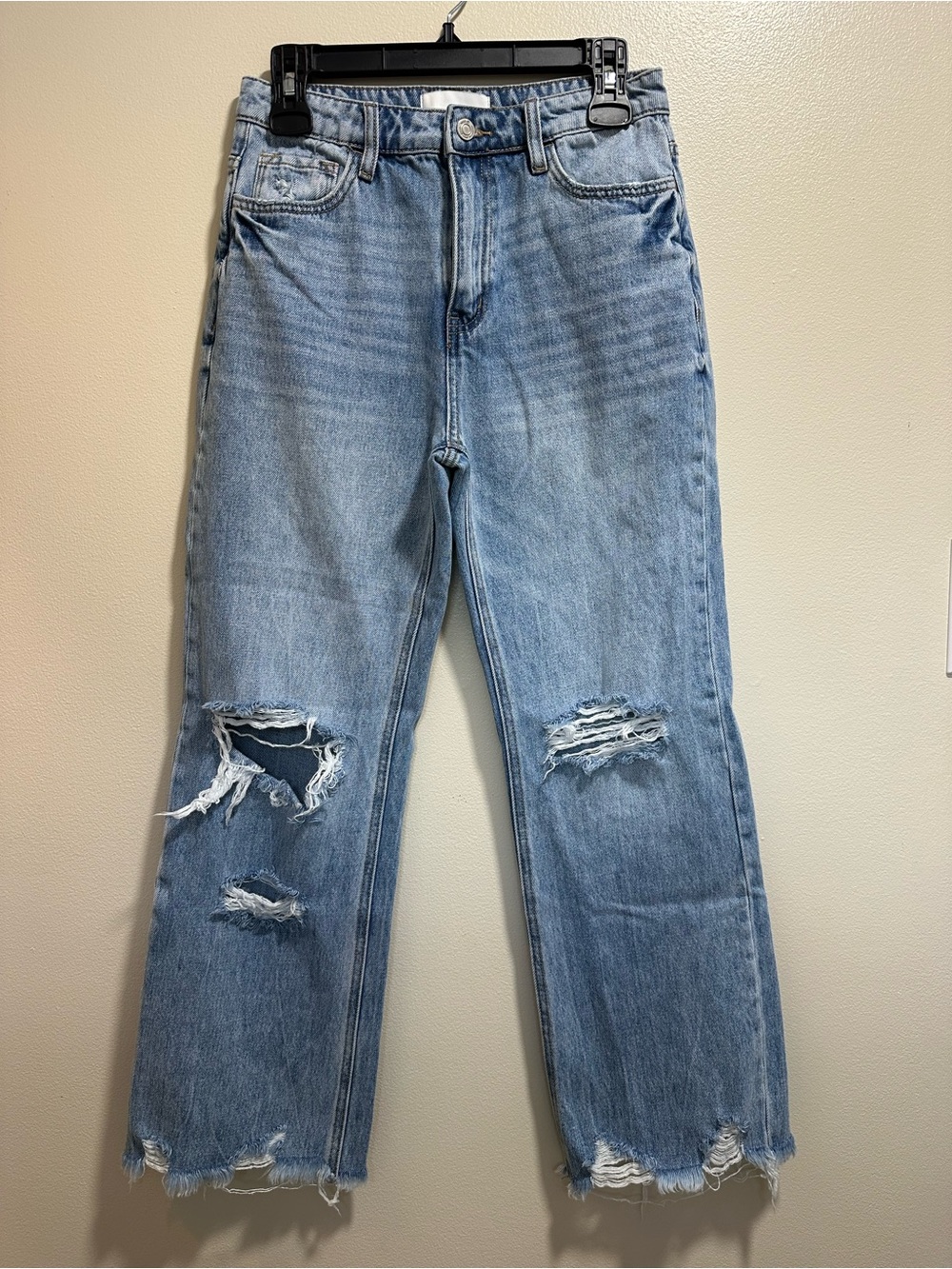 VERVET Women’s 90's Vintage Style Distressed High Rise Flare Jeans - Picture 1 of 13